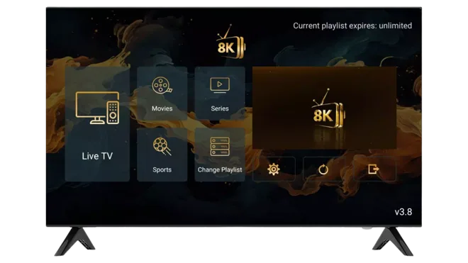 8K TV Display with streaming technology